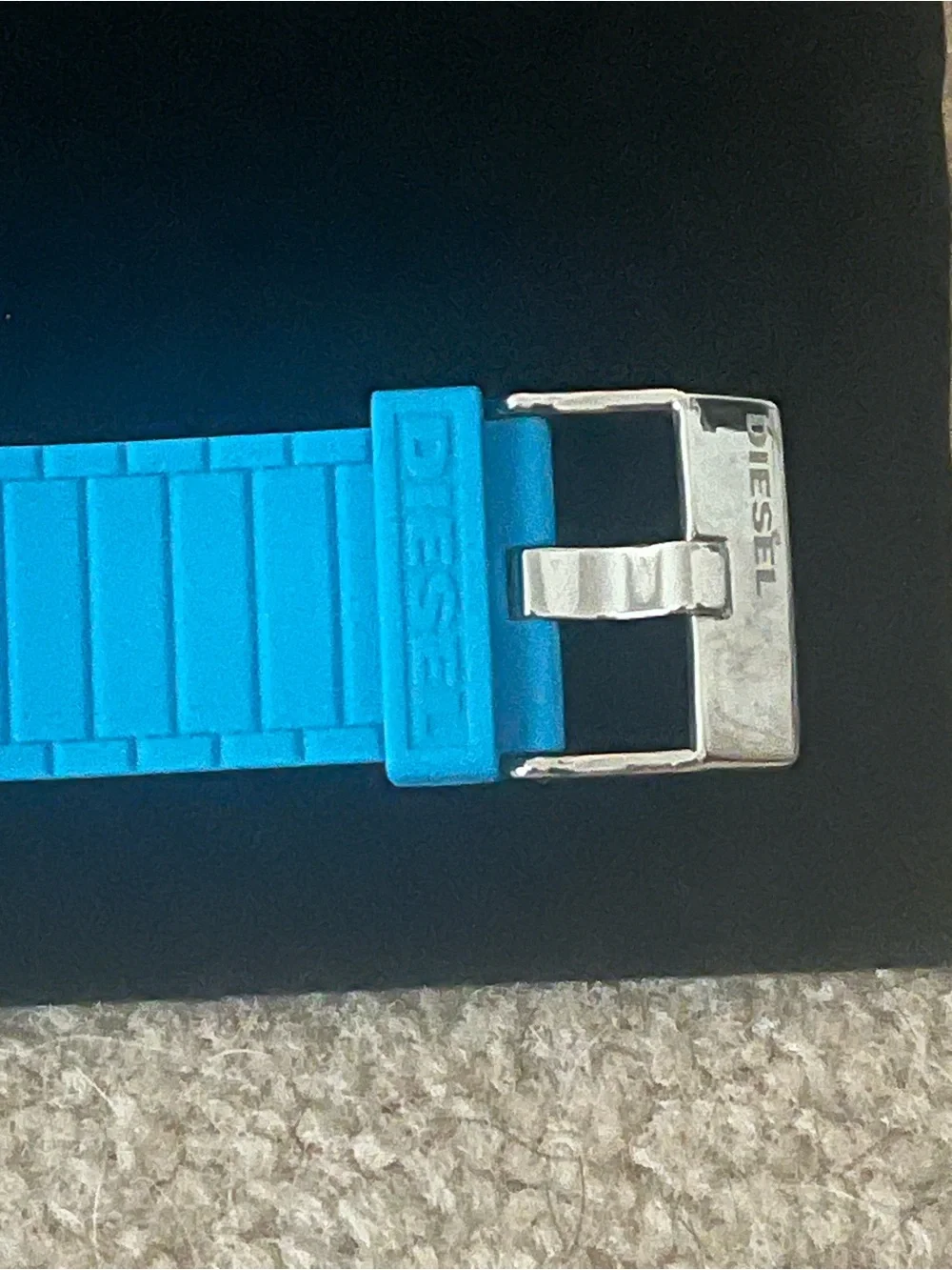 Diesel Bright Blue Silicone Strap Watch